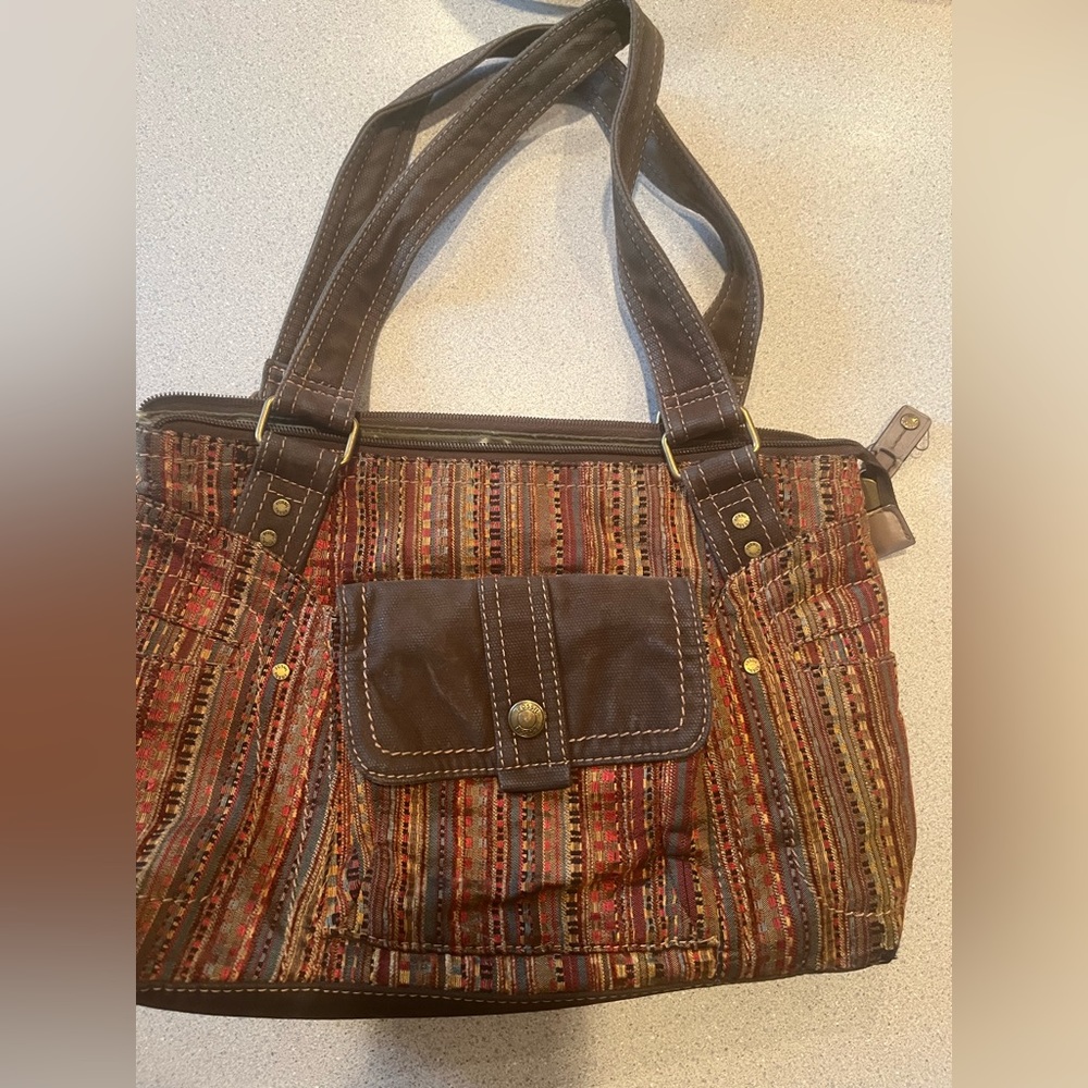 Vintage Fossil tapestry purse